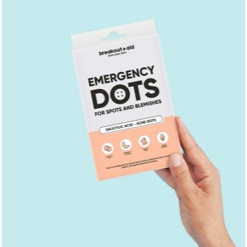 breakout + aid Emergency Dots For Spots and Blemishes tratament topic pentru acnee pe fata, decolteu si spate cu acid salicilic - imagine 3